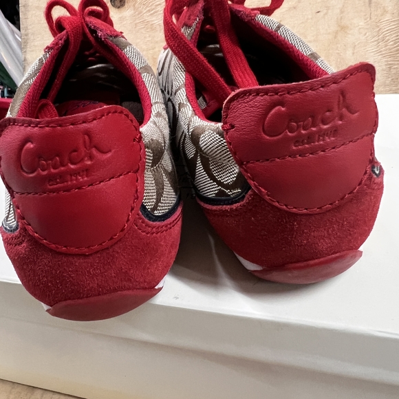 Coach Red and Brown Sneakers - Picture 4 of 10